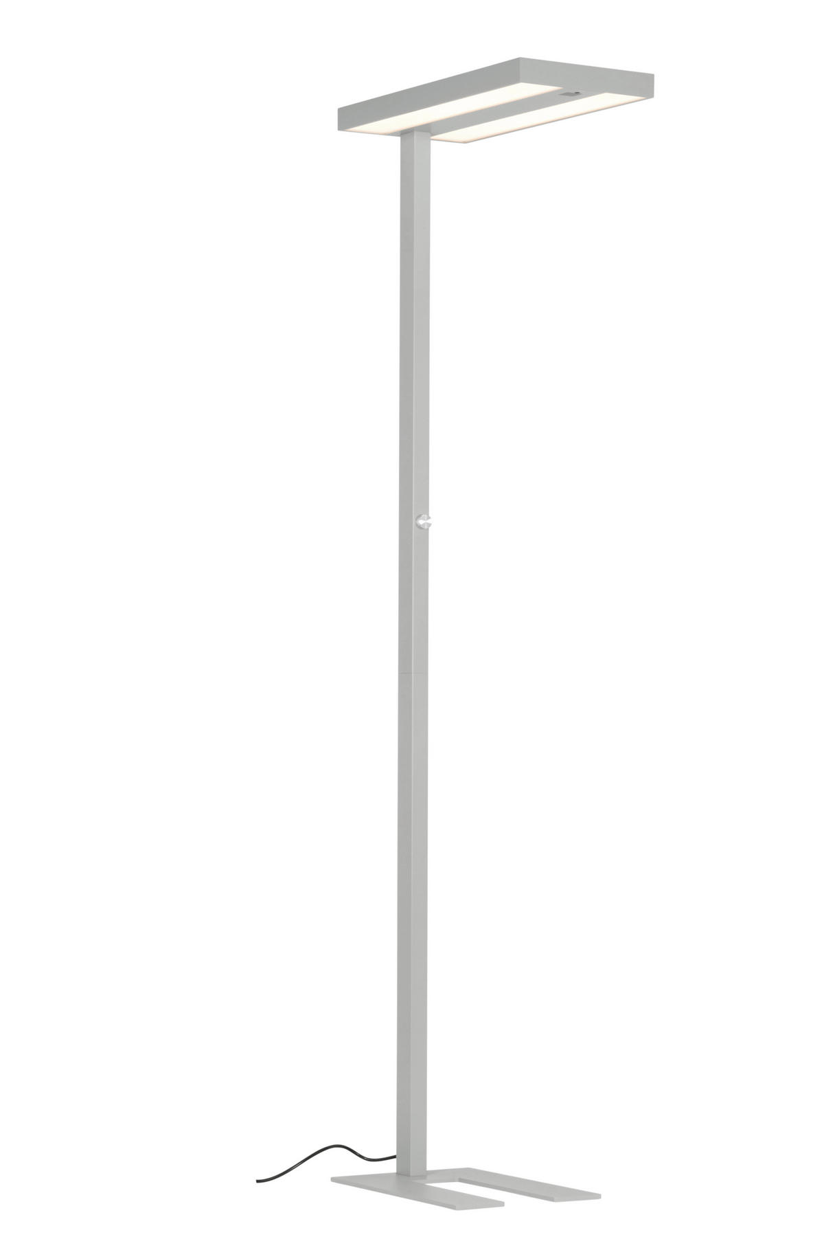 LED-OFFICE STEHLEUCHTE  61/195/28 cm   - Klar/Silberfarben, KONVENTIONELL, Kunststoff/Metall (61/195/28cm) - Novel