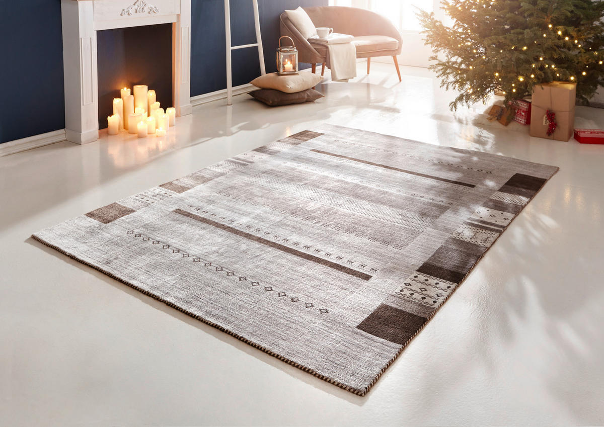 ORIENTTEPPICH 200/200 cm Silberfarben  - Silberfarben, Basics, Textil (200/200cm) - Cazaris