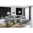 ECKSOFA Grau Webstoff  - Grau, Design, Textil/Metall (337/228cm) - Carryhome