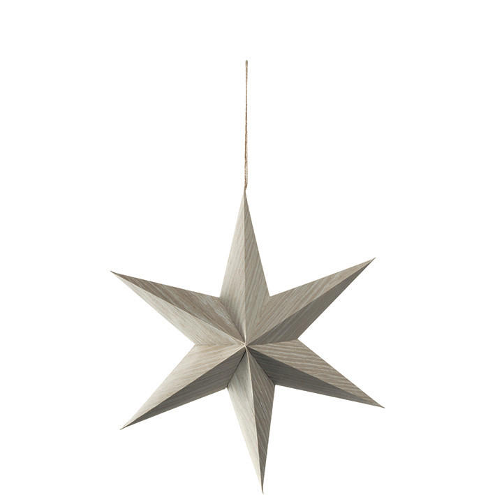 UKRASNA ZVEZDA - braon, Prirodno, drvo (29/29/8cm) - Leonardo
