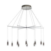 HÄNGELEUCHTE 135/41,5/110 cm   - Weiß/Nickelfarben, Design, Kunststoff/Metall (135/41,5/110cm) - Eglo