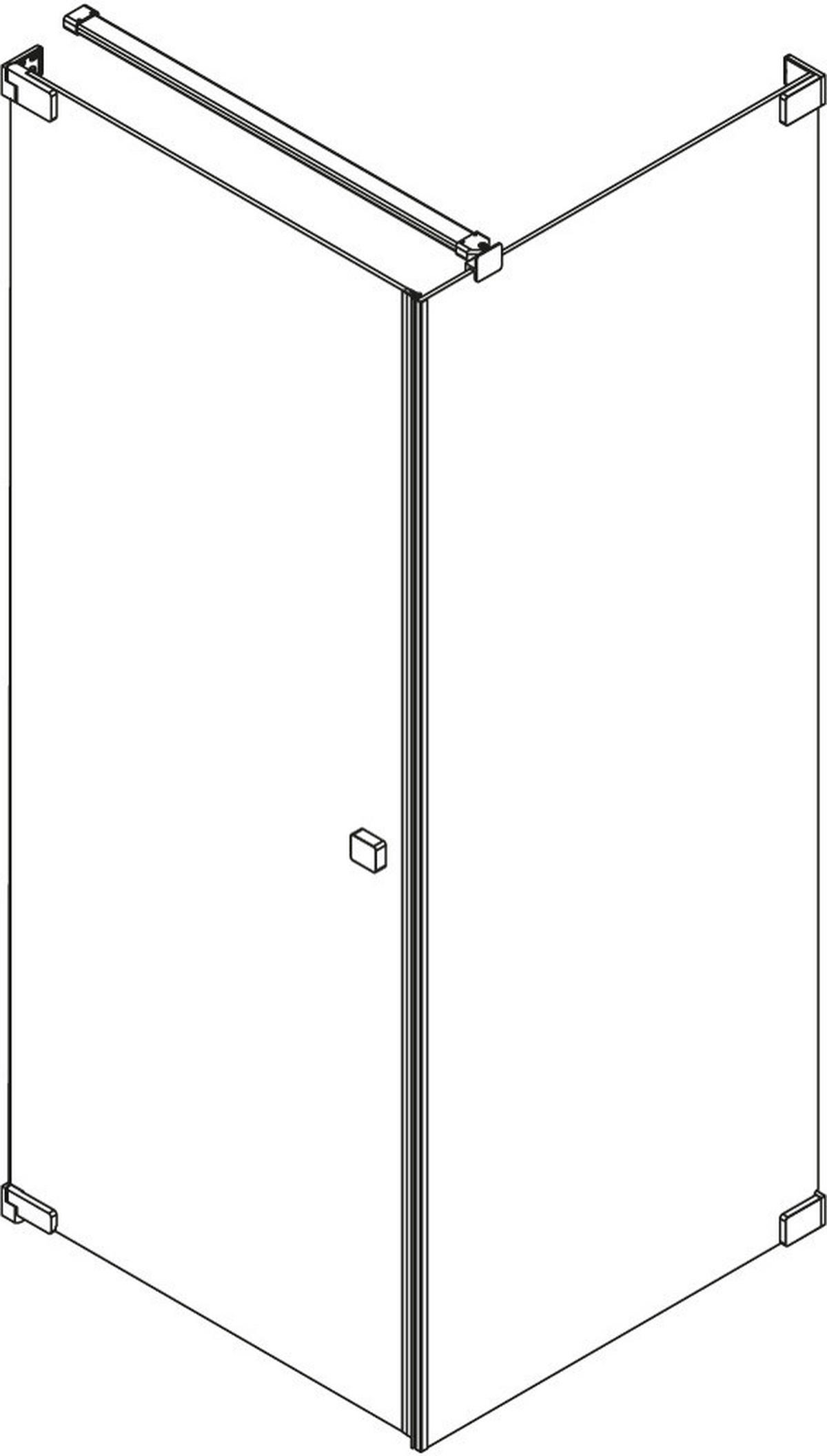 DUSCHKABINE 90/200/90 cm  in Silberfarben  - Silberfarben, MODERN, Glas/Metall (90/200/90cm) - Schöner Wohnen