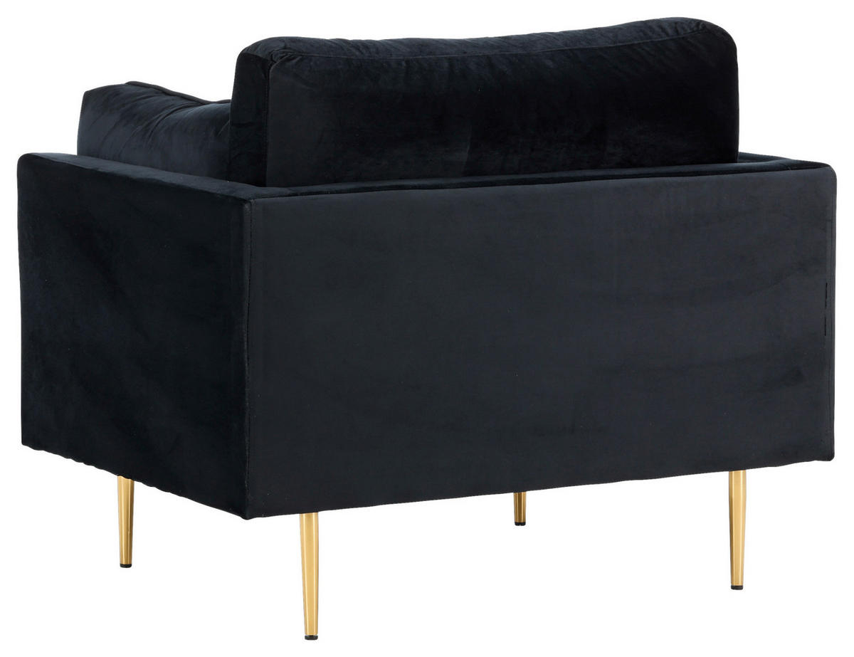 FÅTÖLJ i metall, textil svart, ljusbrun  - ljusbrun/svart, Design, metall/textil (110/84/86cm) - Livetastic