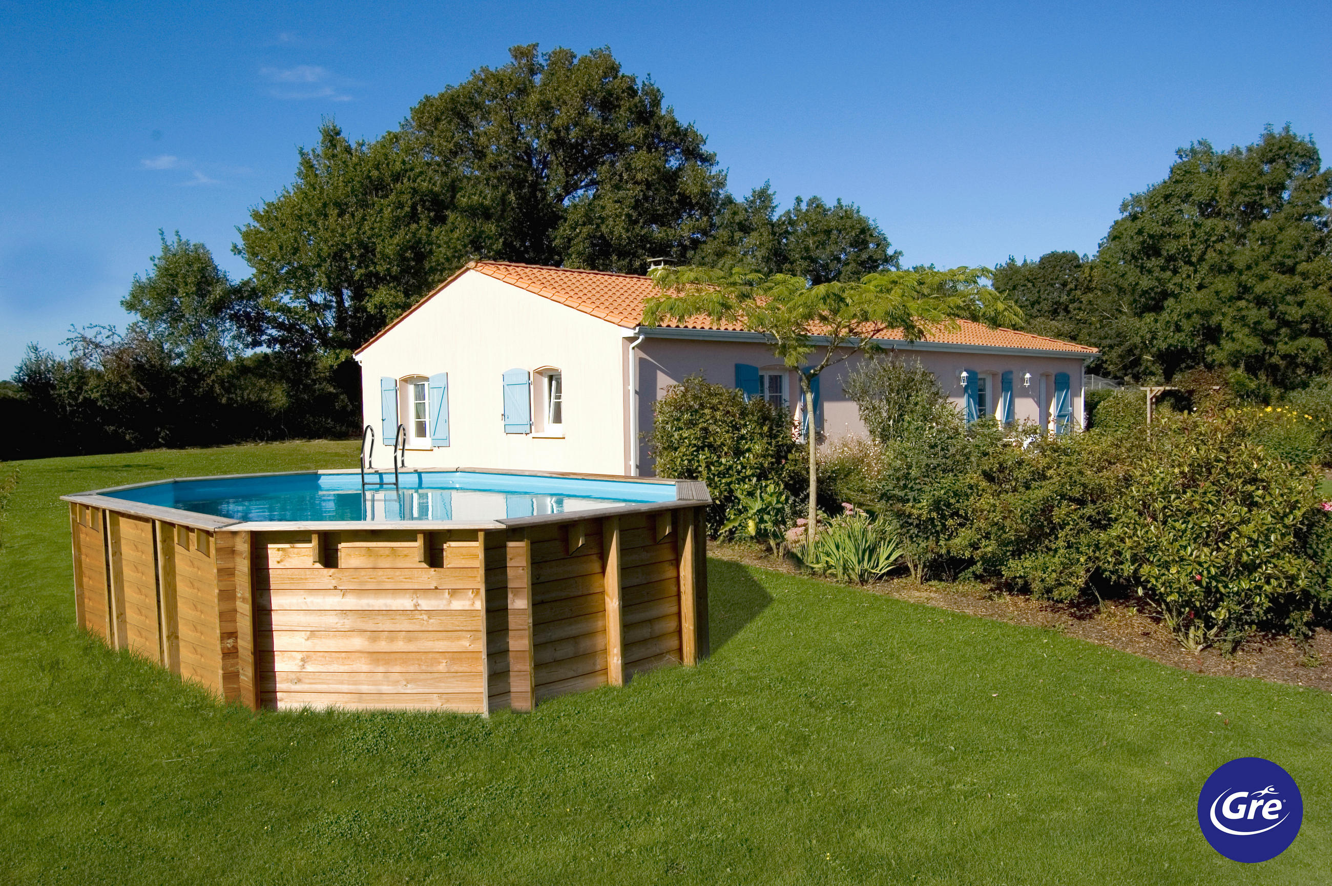 POOL-SET 2024 672/472/146 cm  - Kieferfarben, KONVENTIONELL, Holz (672/472/146cm) - Gre