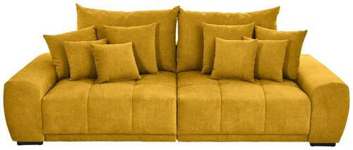 BIGSOFA Flachgewebe Gelb  - Gelb/Schwarz, KONVENTIONELL, Holz/Textil (280/67/120cm) - Carryhome
