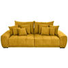 BIGSOFA Flachgewebe Gelb  - Gelb/Schwarz, KONVENTIONELL, Holz/Textil (280/67/120cm) - Carryhome