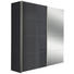 SCHWEBETÜRENSCHRANK in Graphitfarben - Alufarben/Graphitfarben, Design, Glas/Holzwerkstoff (200/216/68cm) - Hom`in SCHWEBETÜRENSCHRANK in Graphitfarben - Alufarben/Graphitfarben, Design, Glas/Holzwerkstoff (200/216/68cm) - Hom`in