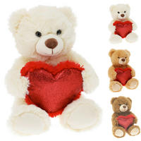 PLÜSSÁLLAT  - barna/fehér, Basics, textil (26cm)