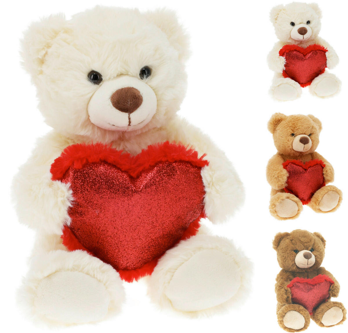 PLÜSSÁLLAT  - barna/fehér, Basics, textil (26cm)