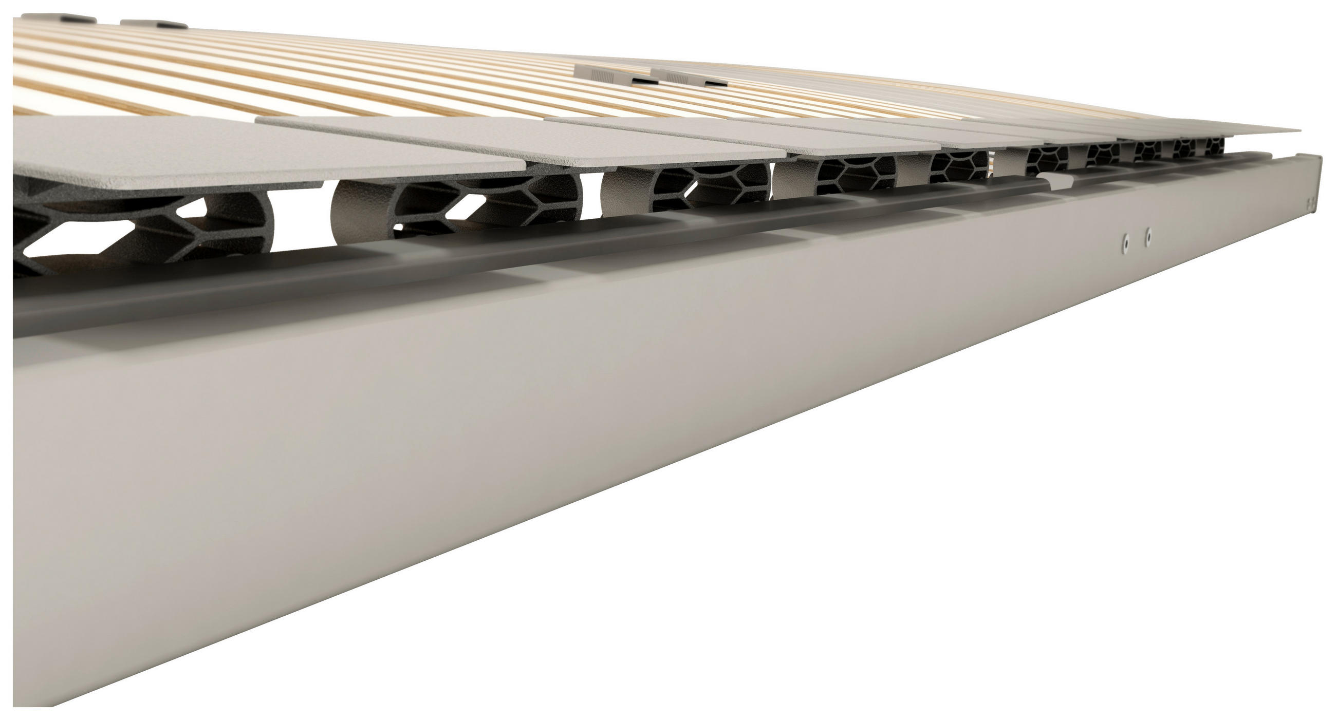 LATTENROST 90/200 cm Kopfteil, Fußteil verstellbar, Birke  - Transparent/Birkefarben, KONVENTIONELL, Holz/Kunststoff (90/200cm) - Schlaraffia