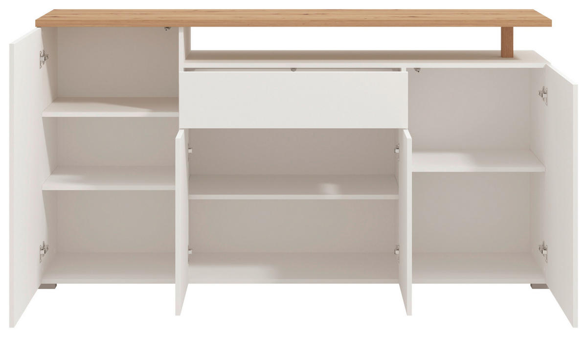 SIDEBOARD  in 179,5/94/40 cm  - Weiß/Eiche Artisan, Basics, Holzwerkstoff (179,5/94/40cm) - Carryhome
