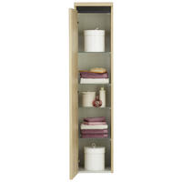 SREDNJE VISOKA OMARA 30/133,8/30 cm  - barve hrasta, Moderno, steklo/leseni material (30/133,8/30cm) - Dieter Knoll