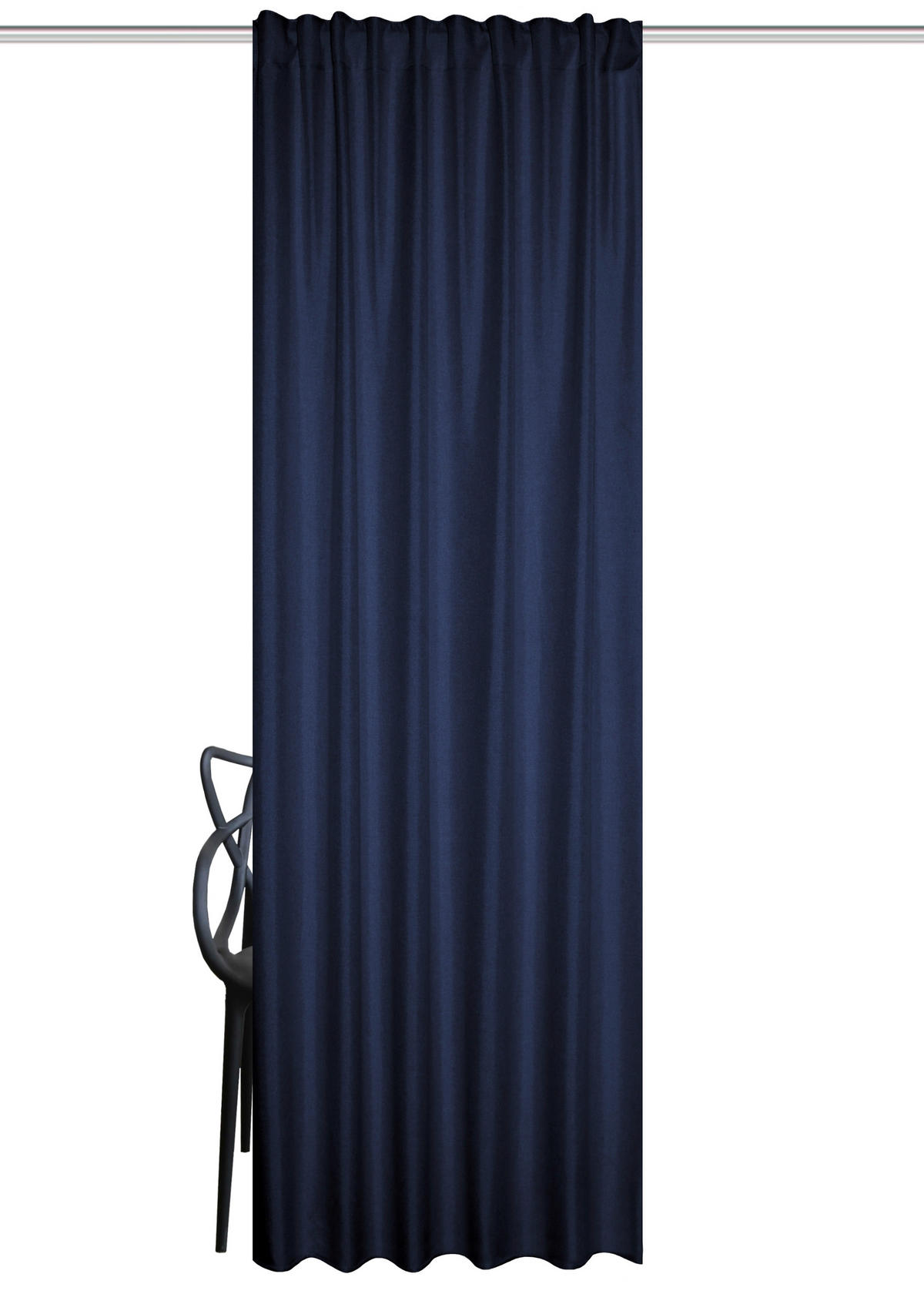 WÄRMESCHUTZVORHANG Verdunkelung 135/160 cm   - Blau, Basics, Textil (135/160cm)