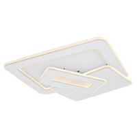 LED-DECKENLEUCHTE KIQUE  Smart 49/48,5/6,8 cm   - Weiß, Design, Kunststoff/Metall (49/48,5/6,8cm) - Globo