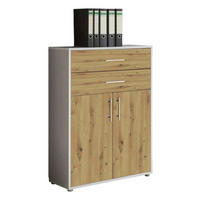 AKTENSCHRANK 84,4/113,6/33 cm  - Hellgrau/Eiche Artisan, LIFESTYLE, Holzwerkstoff (84,4/113,6/33cm) - MID.YOU
