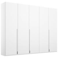 DREHTÜRENSCHRANK  in Weiß  - Chromfarben/Weiß, Design, Holzwerkstoff/Metall (251/223/60cm) - home24