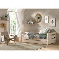 AUSZIEHBETT 90/200 cm  in Weiß  - Naturfarben/Weiß, MODERN, Holz (90/200cm) - Vipack