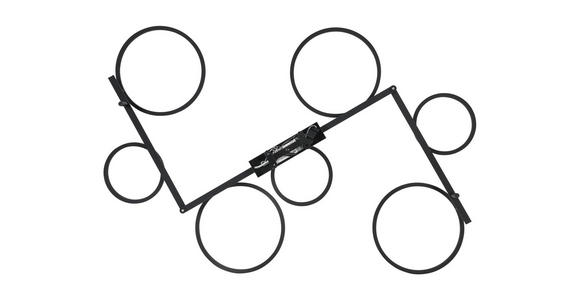 LED-DECKENLEUCHTE 118/127/12 cm  - Schwarz, Design, Kunststoff/Metall (118/127/12cm) - Novel