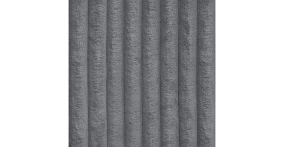 ECKSOFA Grau Cord Zierkissen, Rückenkissen, Schlaffunktion, Rücken echt  - Schwarz/Grau, MODERN, Kunststoff/Textil (350/168cm) - Xora