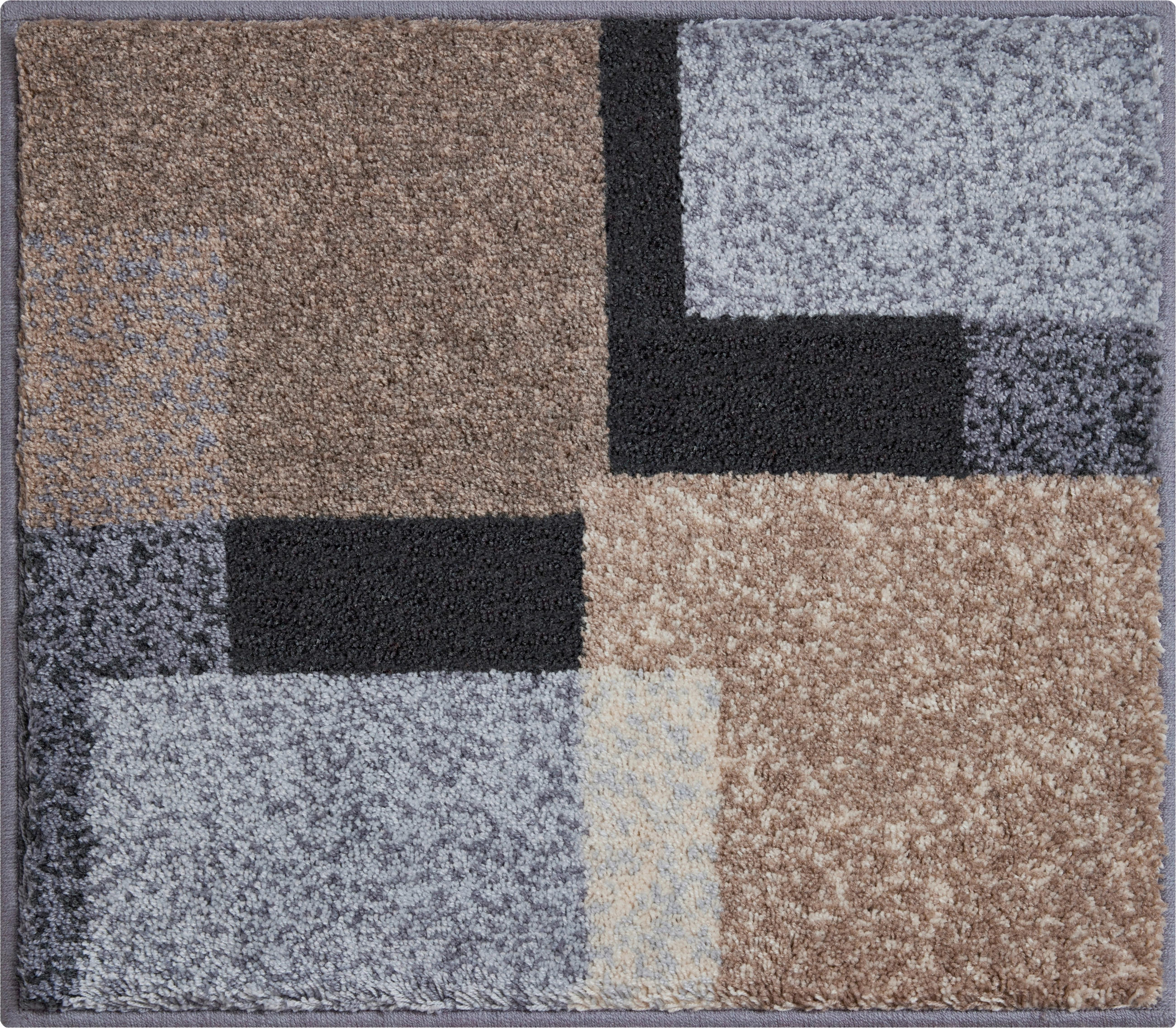 BIDET-VORLEGER Grau, Schwarz, Taupe 50/60 cm  - Taupe/Schwarz, Basics, Kunststoff/Textil (50/60cm) - Grund
