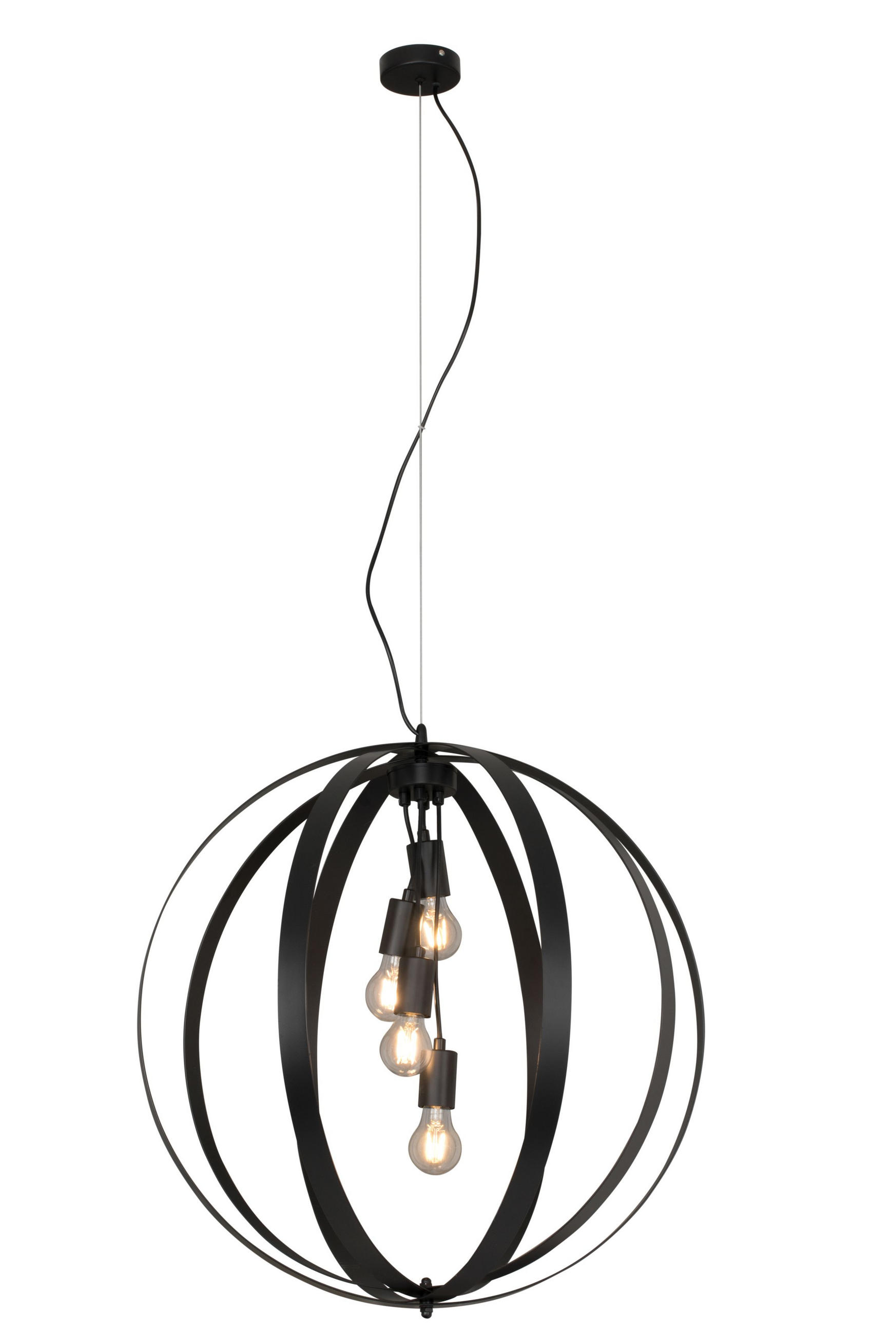 HÄNGELEUCHTE 65/150 cm  - Schwarz, KONVENTIONELL, Metall (65/150cm) - Marama