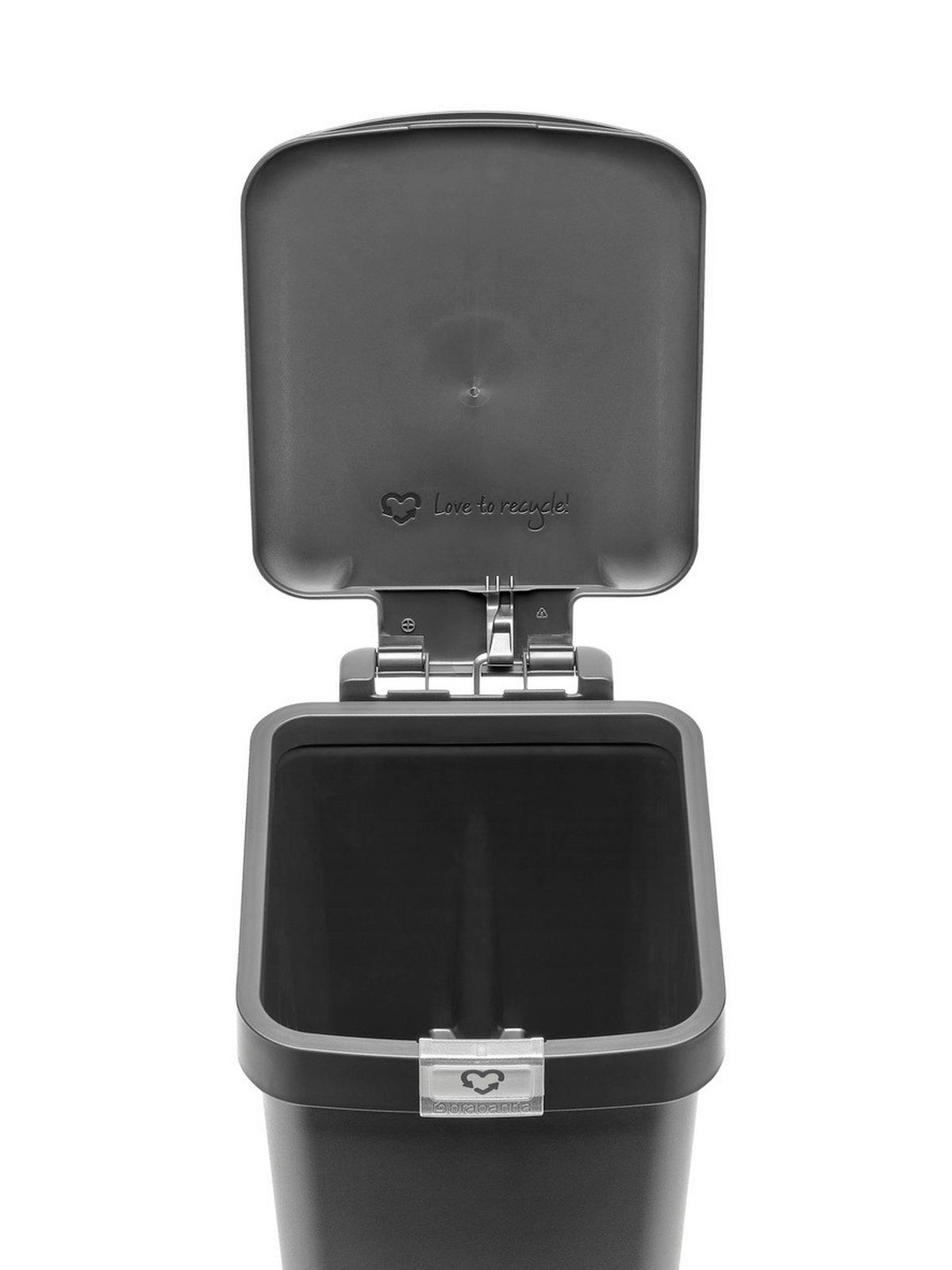 KOŠ ZA SMETI - temno siva, Basics, umetna masa (20.3/38.1/26.5cm) - Brabantia