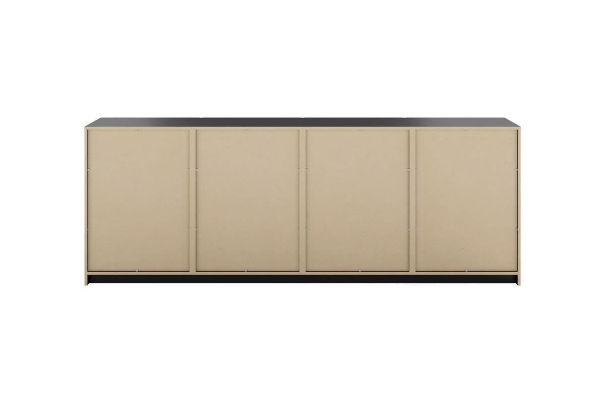 SIDEBOARD Bern 224,8/82,4/40 cm 4 Schublade(n)  - Schwarz, Design, Holzwerkstoff (224,8/82,4/40cm) - MID.YOU