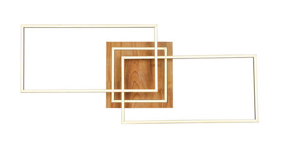 LED-DECKENLEUCHTE 86/46/11 cm - Schwarz/Naturfarben, Trend, Holz/Kunststoff (86/46/11cm) - Novel