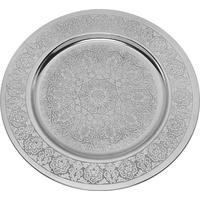 DEKORAČNÍ TALÍŘ  - barvy stříbra, Lifestyle, kov (35/1cm) - Ambia Home