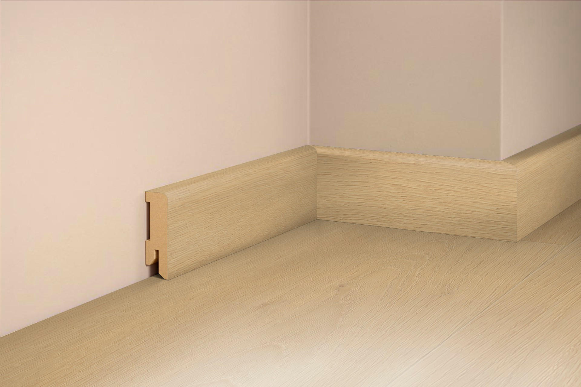 SOCKELLEISTE, Eiche Puna Eichefarben  - Eichefarben, Basics, Holzwerkstoff (240/5/1,6cm) - Tilo