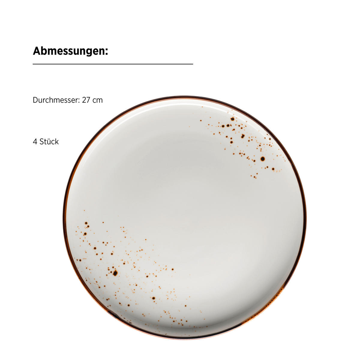 KOMBISERVICE 16-teilig  - Braun/Weiß, Basics, Keramik - Mäser