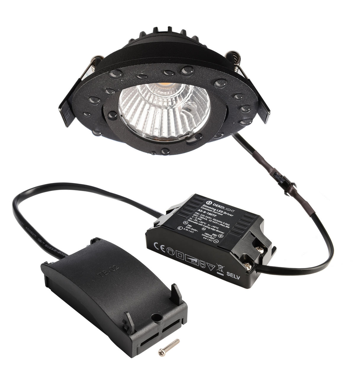 LED-EINBAUSPOT - Schwarz, Konventionell, Metall (8,2/8,2/4,1cm)