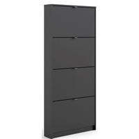 SKOSKÅP  i 70,3/162/16,55 cm  - aluminiumfärgad/svart, Design, metall/trämaterial (70,3/162/16,55cm) - Best Price
