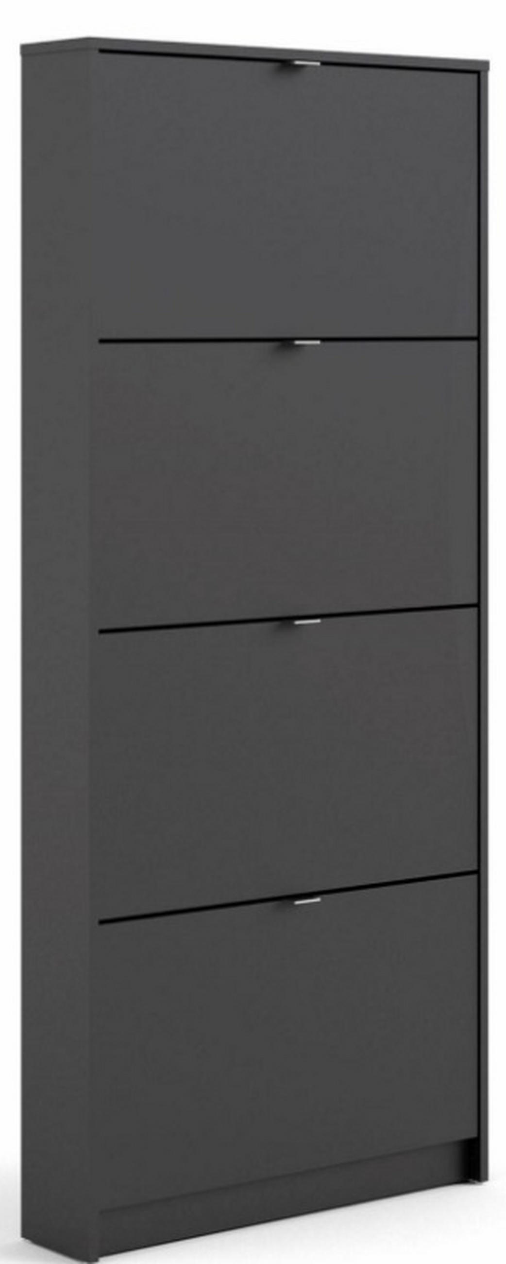 SKOSKÅP  i 70,3/162/16,55 cm  - aluminiumfärgad/svart, Design, metall/trämaterial (70,3/162/16,55cm) - Best Price