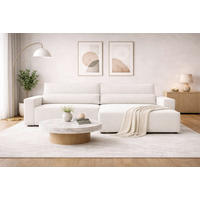 ECKSOFA BRAZIL L Creme Rückenkissen, Schlaffunktion, Rücken echt, Stauraum  - Creme, Design, Textil (290/200cm) - MID.YOU
