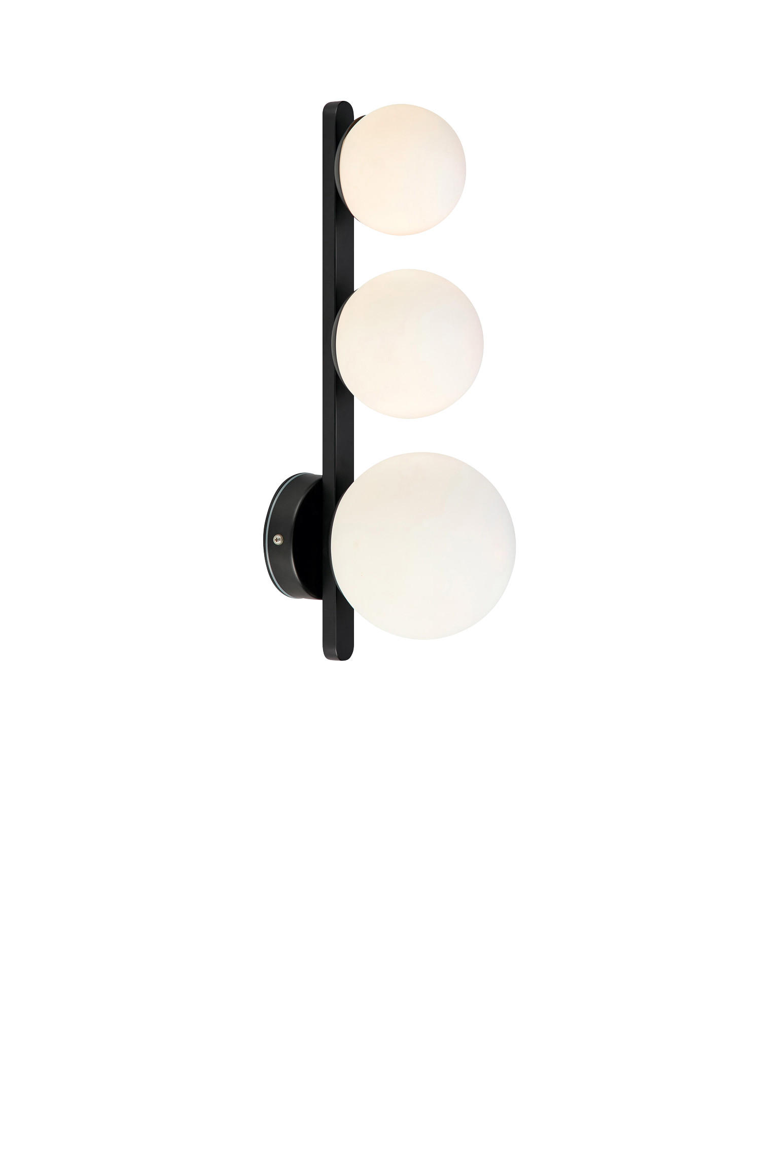WANDLEUCHTE - Opal/Schwarz, Basics (65.5/18/13.5cm) - Markslöjd
