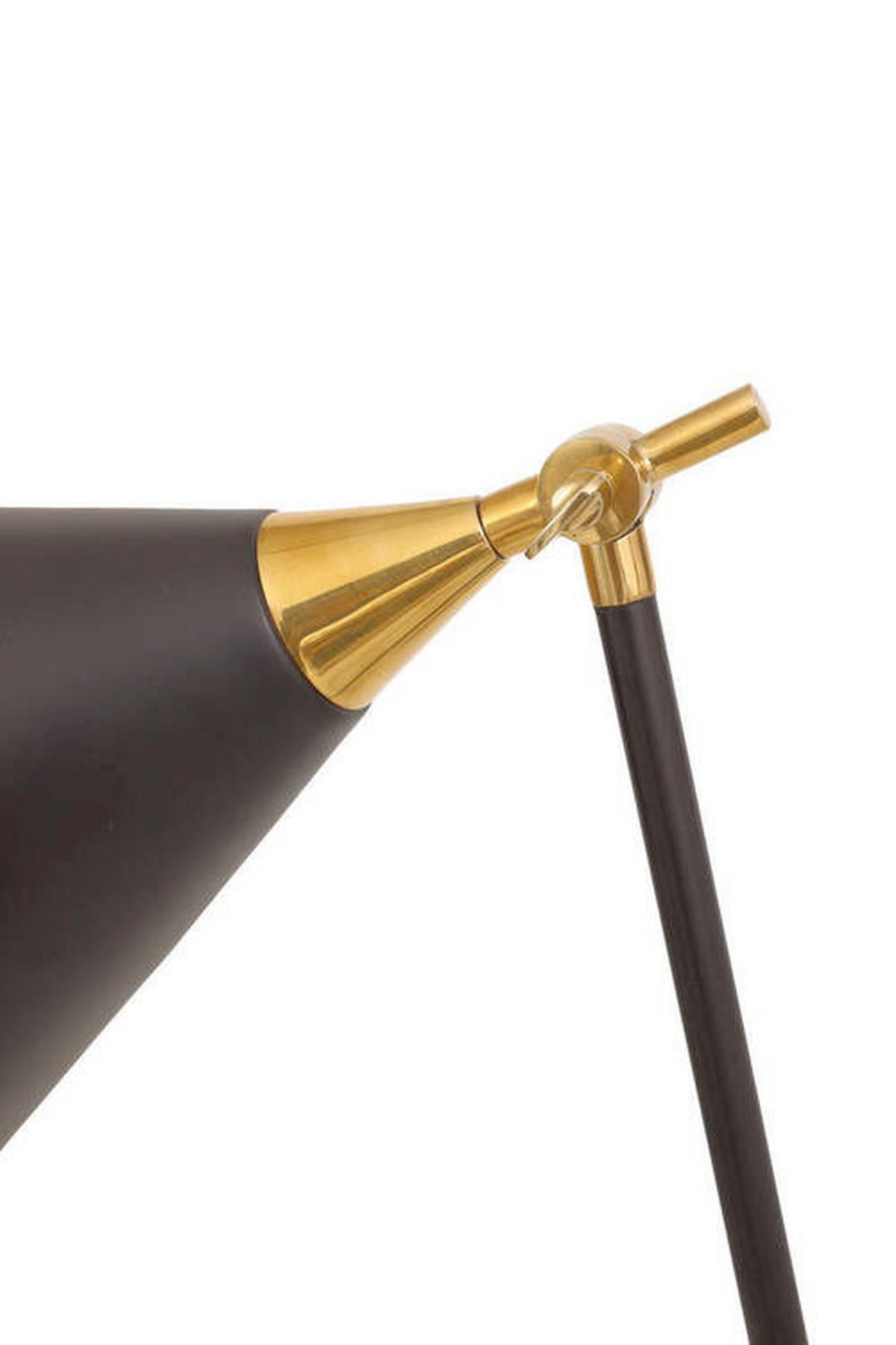 STEHLEUCHTE - Goldfarben/Schwarz, Design, Kunststoff/Metall (30/148/42cm) - Kayoom