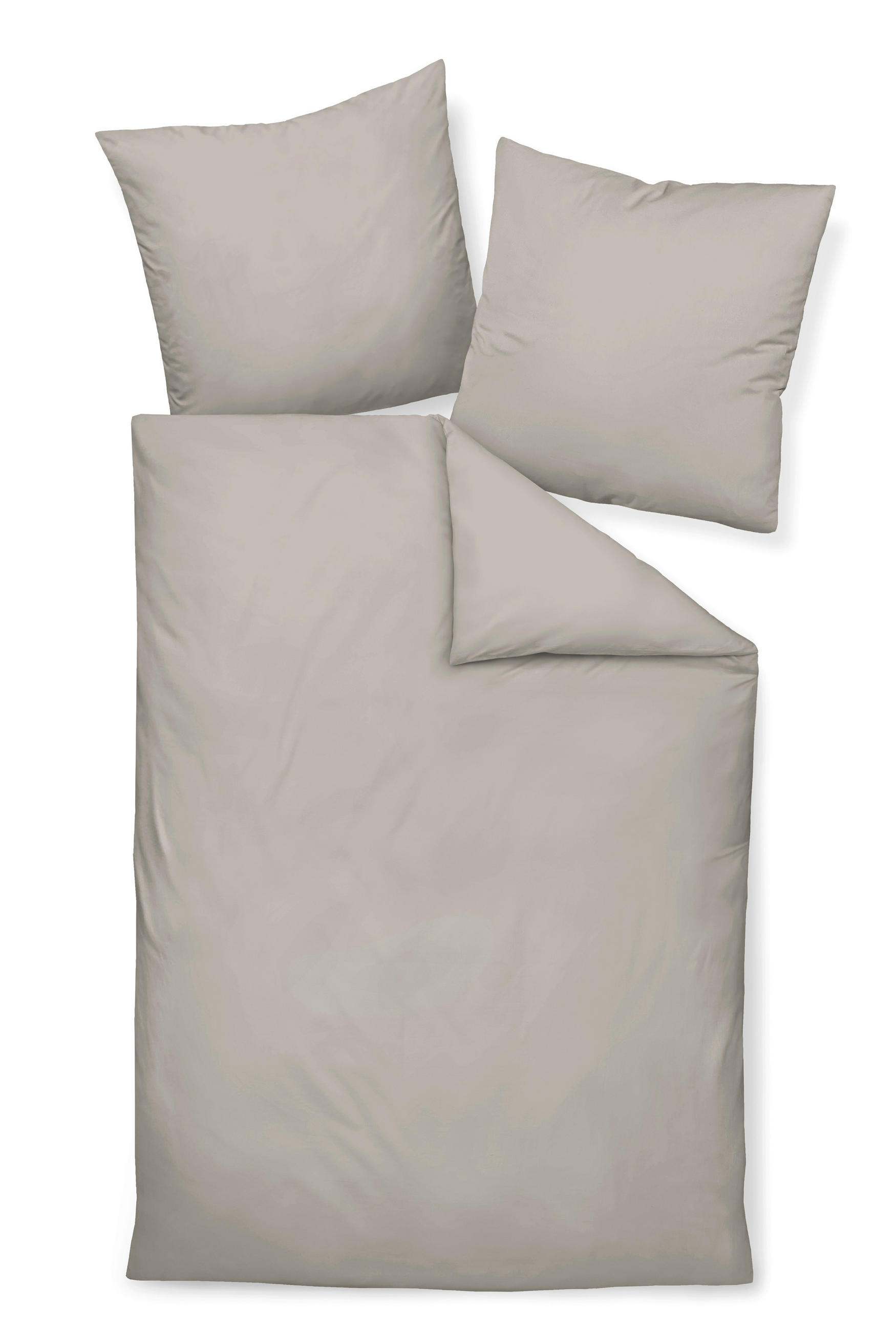 BETTWÄSCHE Giacomo Makosatin 240/220 cm  - Grau, Basics, Textil (240/220cm) - Janine