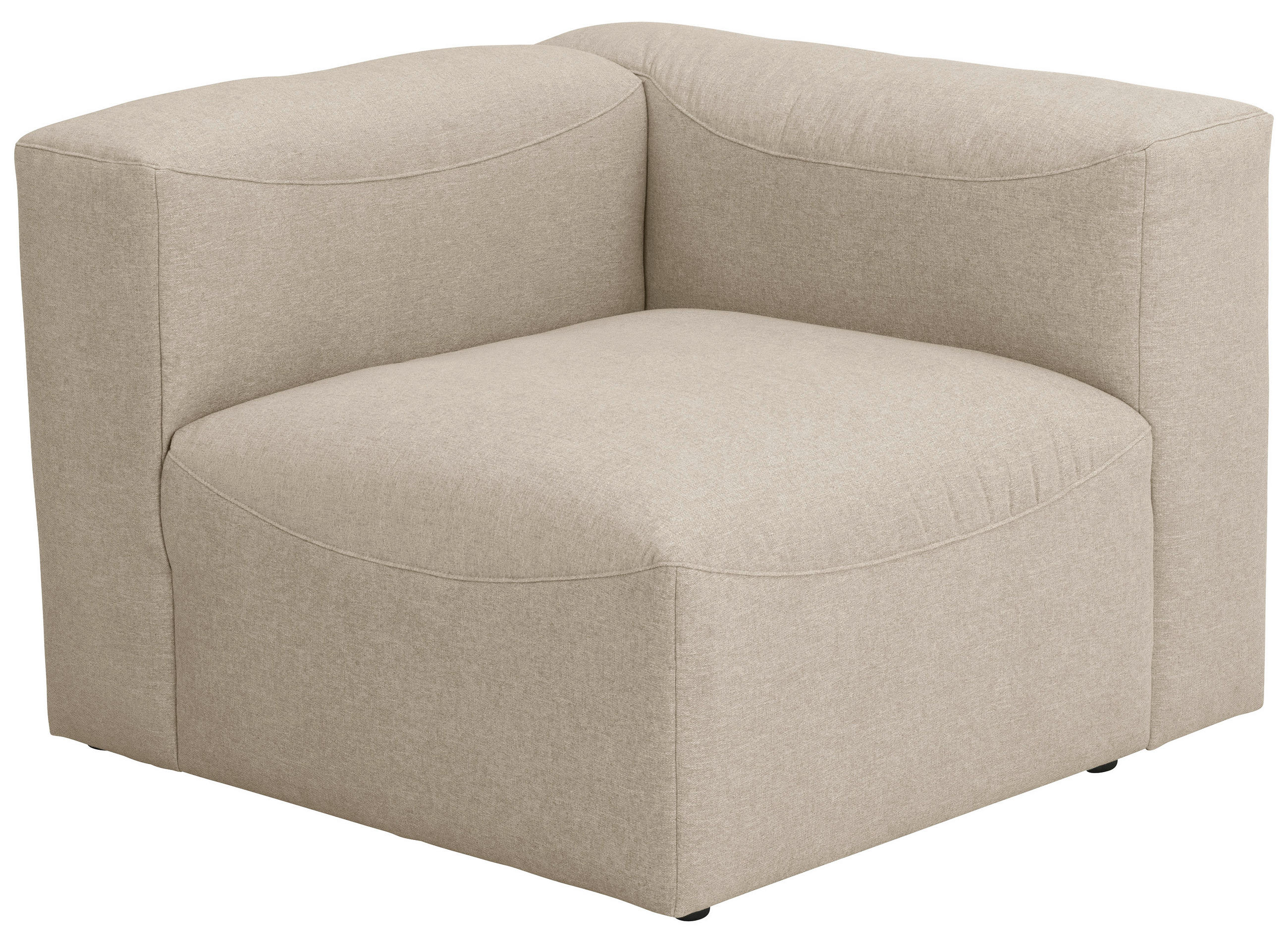 ECKELEMENT Flachgewebe  - Creme, Design, Kunststoff/Textil (100/73/100cm) - Max Winzer