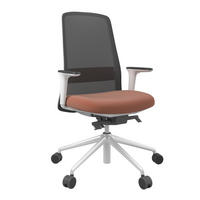 DREHSTUHL Braun, Schwarz, Weiß  - Schwarz/Braun, MODERN, Leder/Kunststoff (70/103-115/70cm)