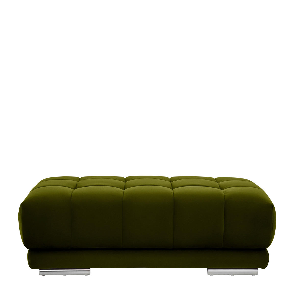 HOCKER Textil Grün  - Chromfarben/Grün, Design, Textil (126/42/76cm) - Beldomo Speed