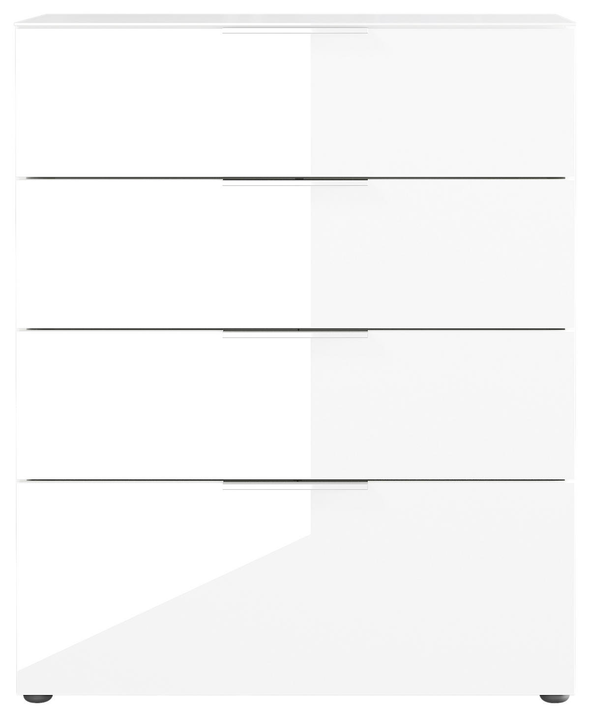 KOMMODE  in 83/101/42 cm  - Chromfarben/Schwarz, KONVENTIONELL, Glas/Holzwerkstoff (83/101/42cm) - Germania
