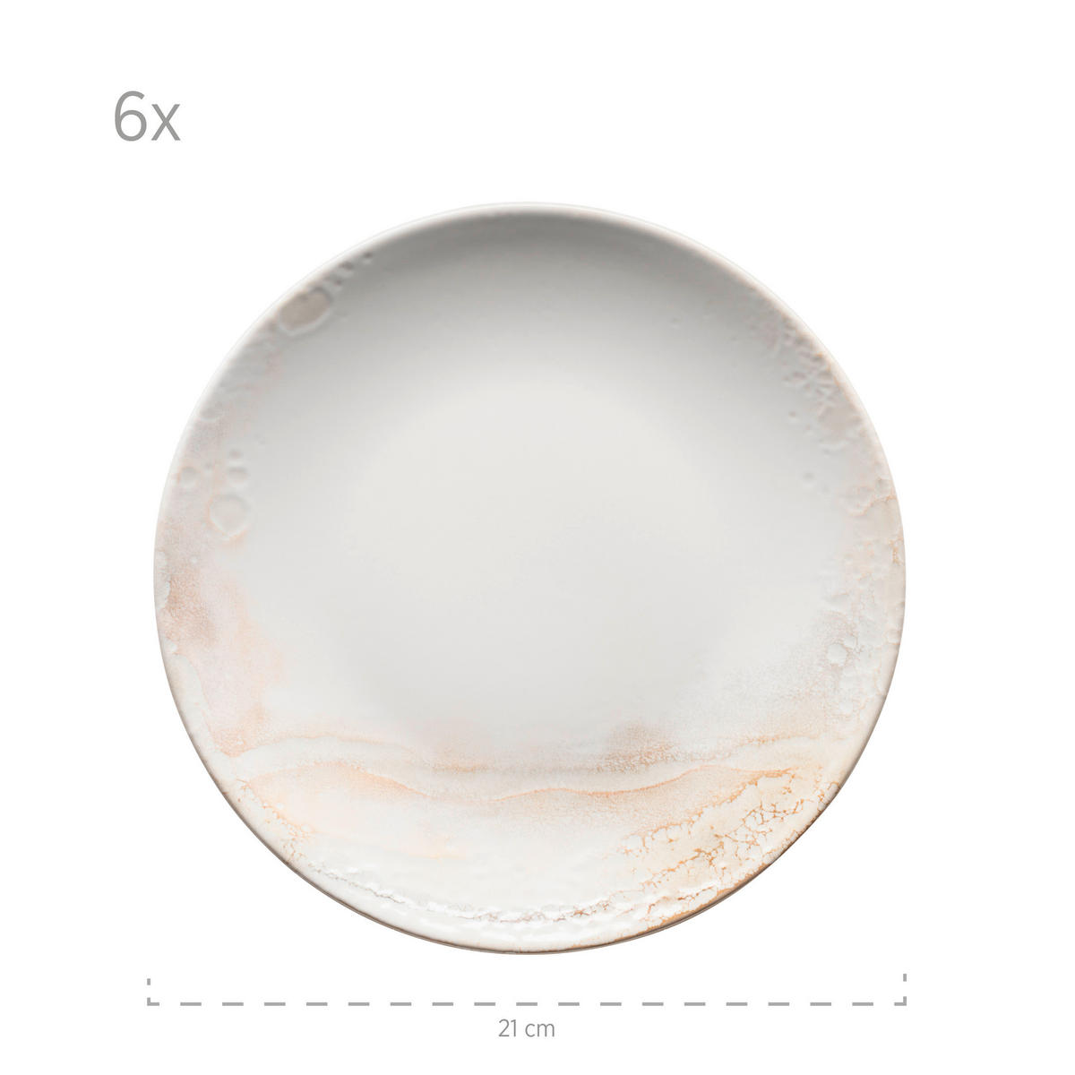 TAFELSERVICE Ossia 18-teilig  - Weiss/Beige, Basics, Keramik (40,5/36,5/49cm) - Mäser