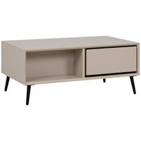 COUCHTISCH rechteckig Schwarz, Sandfarben  - Sandfarben/Schwarz, KONVENTIONELL, Holzwerkstoff/Kunststoff (94/40/50cm) - Livetastic