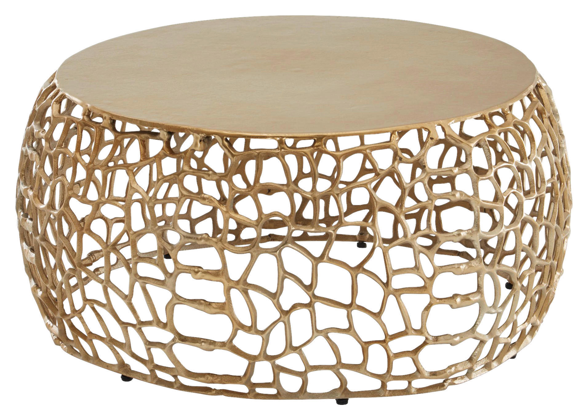 COUCHTISCH 66/66/30 cm rund Goldfarben  - Goldfarben, Design, Metall (66/66/30cm) - MID.YOU