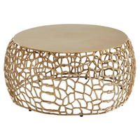 KONFERENČNÍ STOLEK, barvy zlata, kov, 66/66/30 cm - barvy zlata, Design, kov (66/66/30cm) - MID.YOU