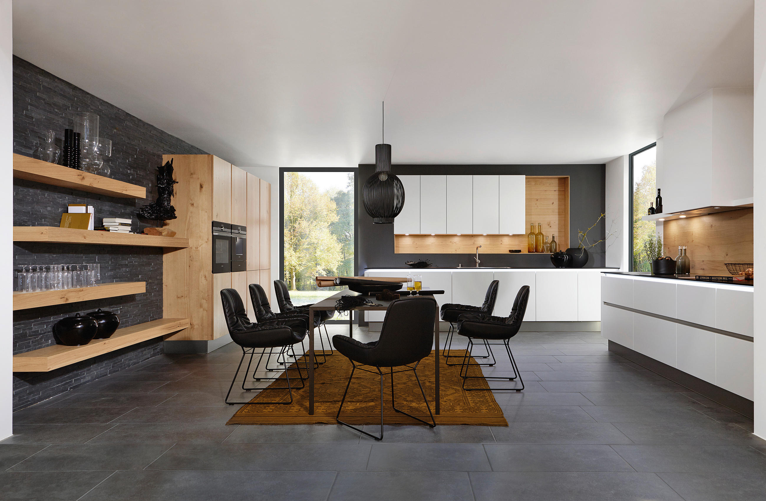 EINBAUKÜCHE SOFT LACK  - Eichefarben/Weiß, Design, Holzwerkstoff - Nolte Küchen
