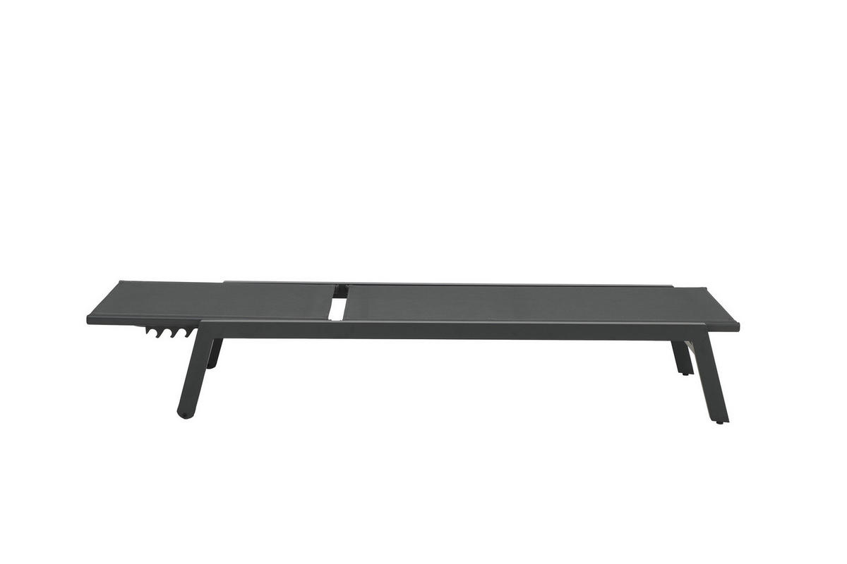 LEŽALJKA  antracit  metal, tekstil      - antracit, Design, metal/tekstil (55/92/164cm) - Ambia Garden