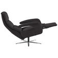 RELAXSESSEL in Leder Dunkelbraun  - Edelstahlfarben/Dunkelbraun, Design, Leder/Metall (76/119/86cm) - Dieter Knoll