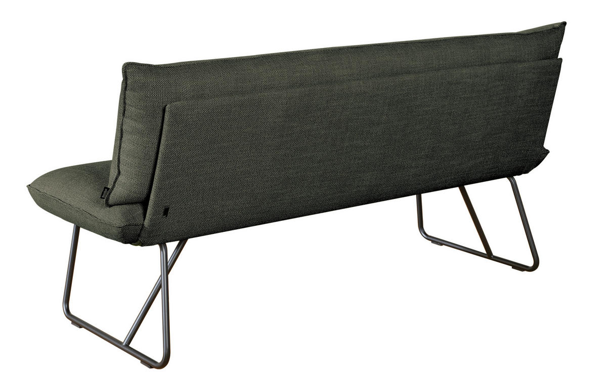 SITZBANK 180/90/70 cm Struktur Grün Metall  - Schwarz/Grün, Design, Textil/Metall (180/90/70cm) - Dieter Knoll